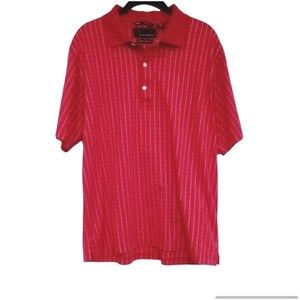 Greg Norman Mens 60/2 Mercerized Cotton Medium golf polo shirt size M Red